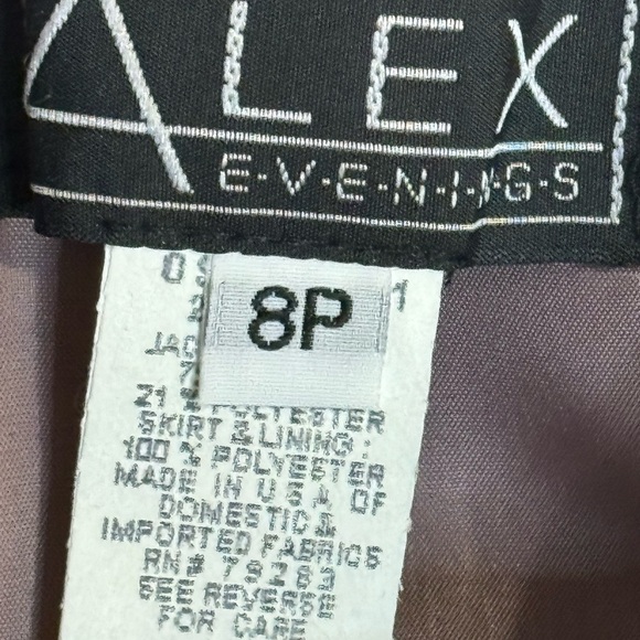 PETITE ALEX EVENINGS 2 Piece Set Dress Blazer Jacket Size 8P Wedding MOTB Party - Picture 5 of 8